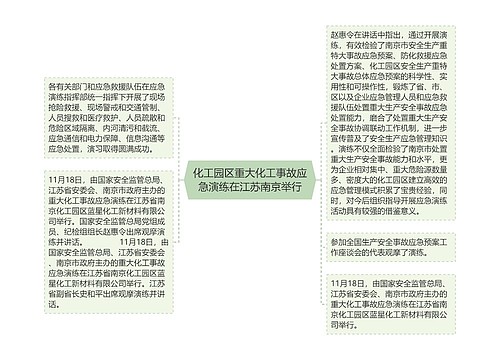 化工园区重大化工事故应急演练在江苏南京举行