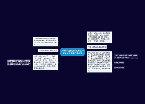 2021年国家公务员考试行测备考之星期日期问题