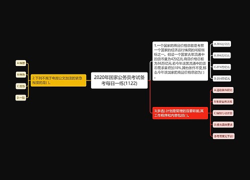 2020年国家公务员考试备考每日一练(1122)