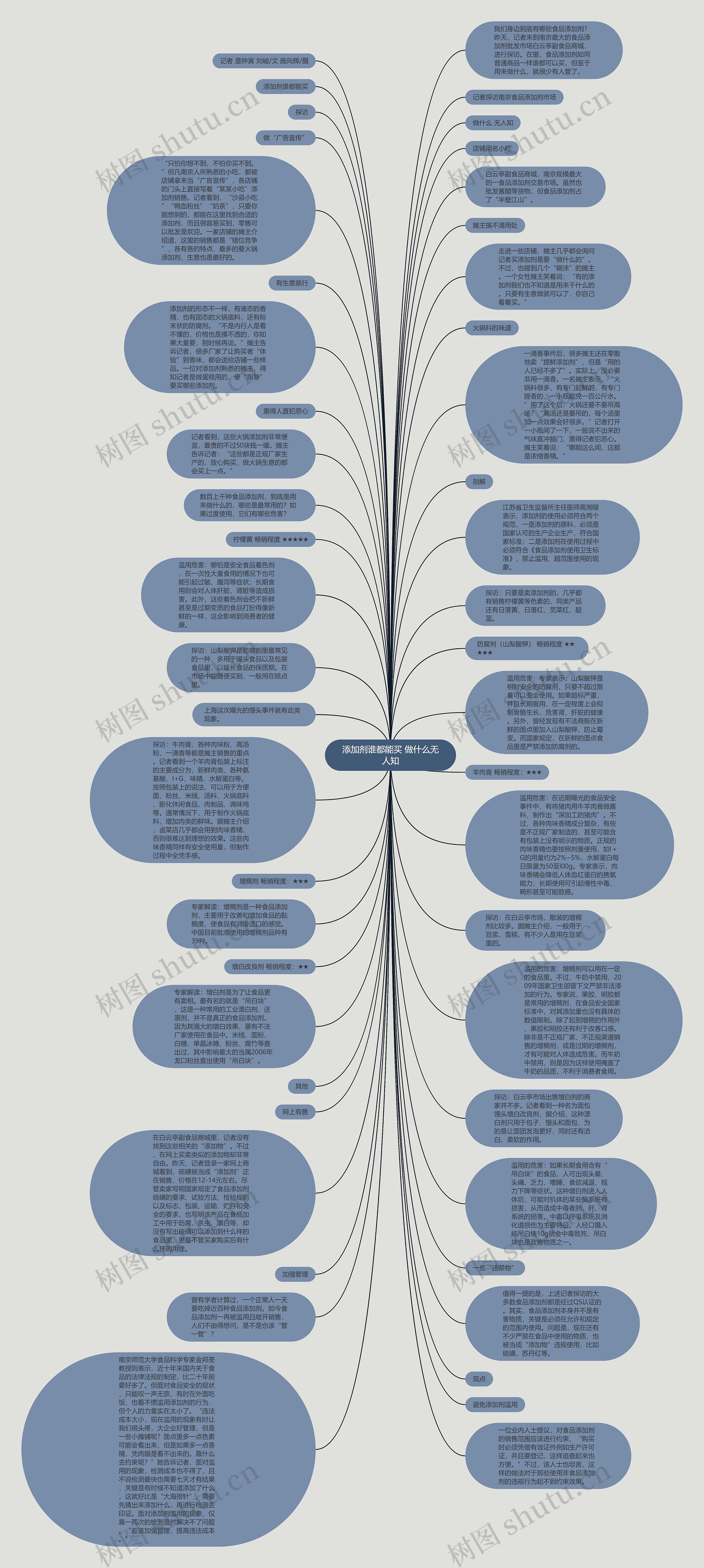 添加剂谁都能买 做什么无人知思维导图