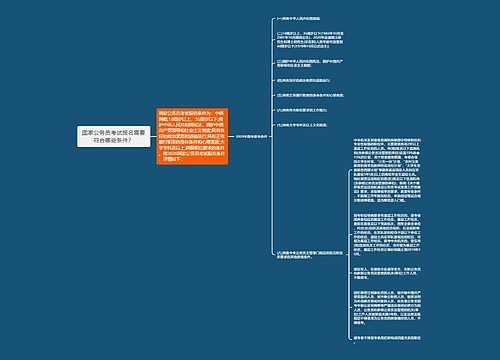 国家公务员考试报名需要符合哪些条件？