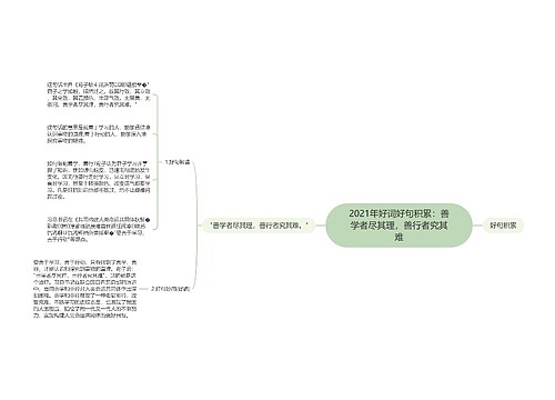 2021年好词好句积累：善学者尽其理，善行者究其难