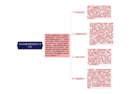 2020年国考面试的四个失分点