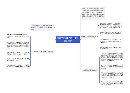 豆腐皮里加滑石粉 沙琪玛里加硼砂思维导图