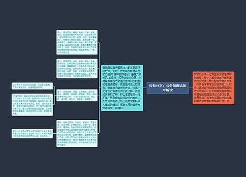 经验分享：公务员面试备考解读