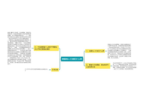 泄露他人艾滋犯什么罪