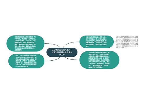 辽宁省大连市深入生产一线面对面调研企业安全生产工作