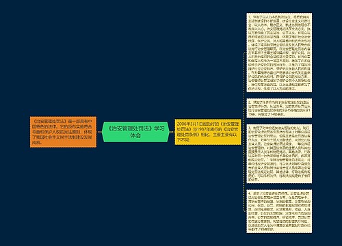 《治安管理处罚法》学习体会