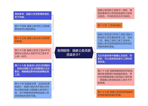 老师指导：国家公务员薪资是多少？