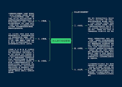 怎么进行班组管理