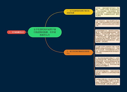 女子在酒吧厕所被男子强行拖进隔间施暴，在外被施暴怎么办