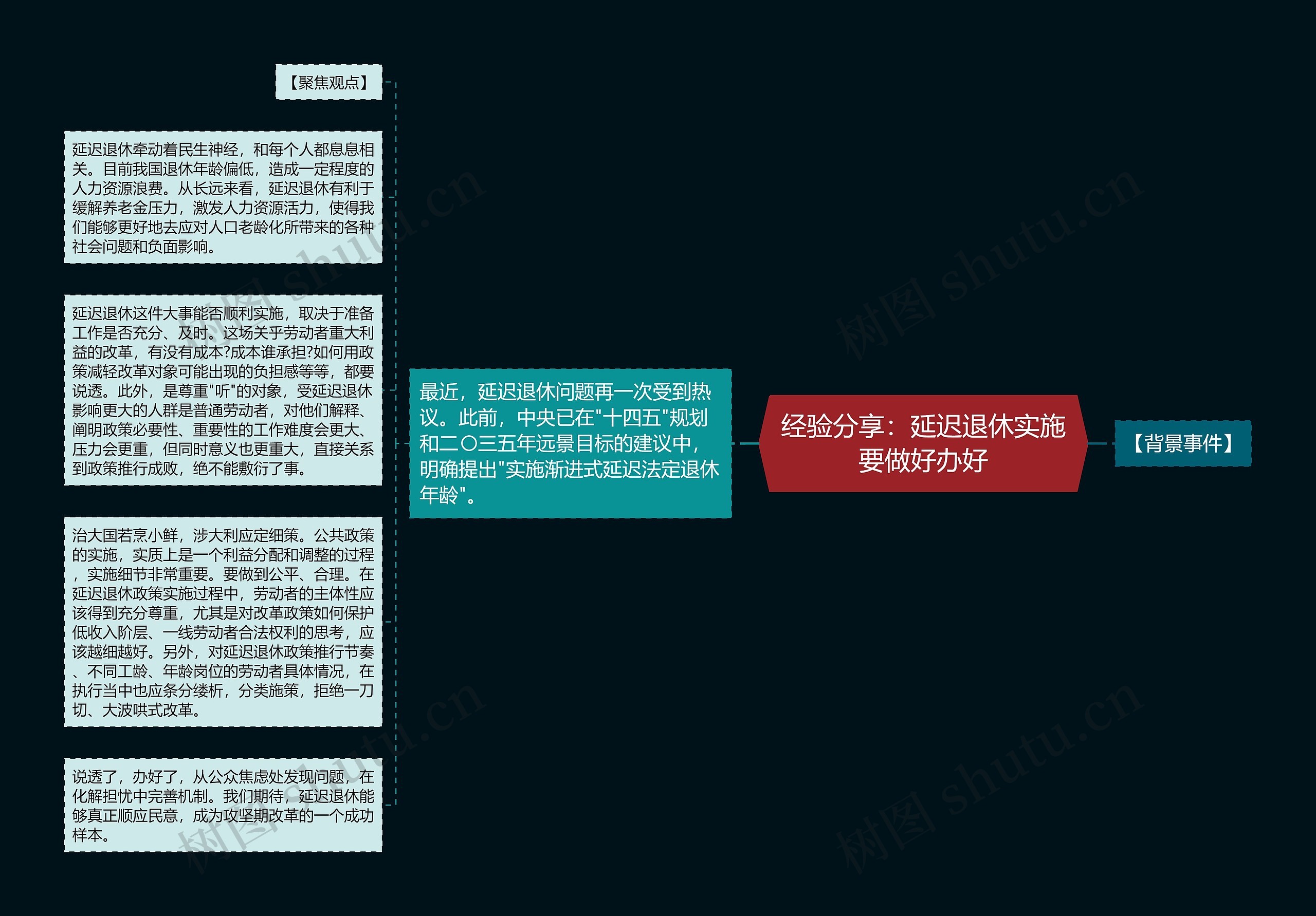 经验分享：延迟退休实施要做好办好思维导图