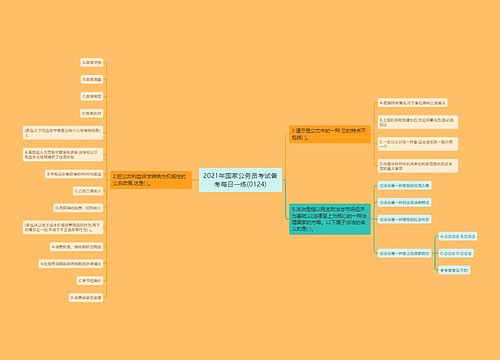 2021年国家公务员考试备考每日一练(0124)