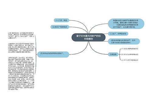 妻子对夫妻共同财产的权利有哪些