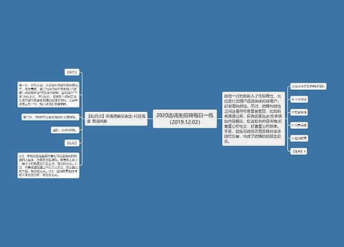 2020选调生招聘每日一练（2019.12.02）