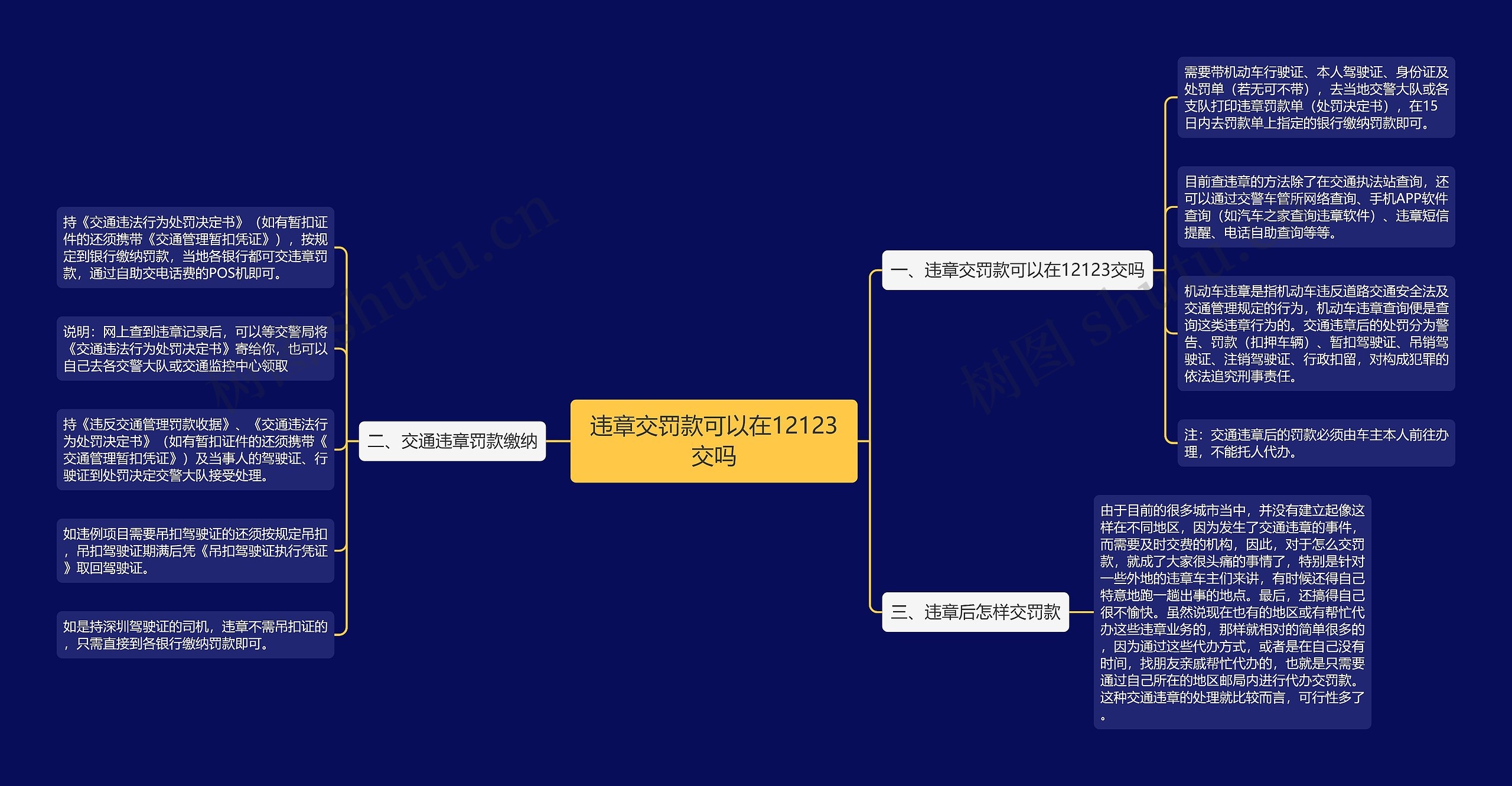 违章交罚款可以在12123交吗