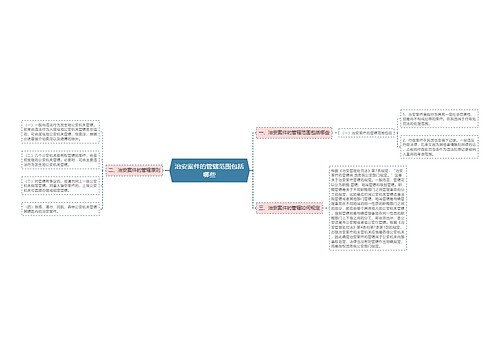 治安案件的管辖范围包括哪些