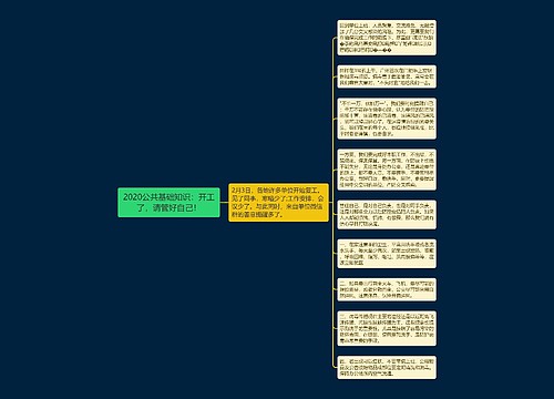 2020公共基础知识：开工了，请管好自己！