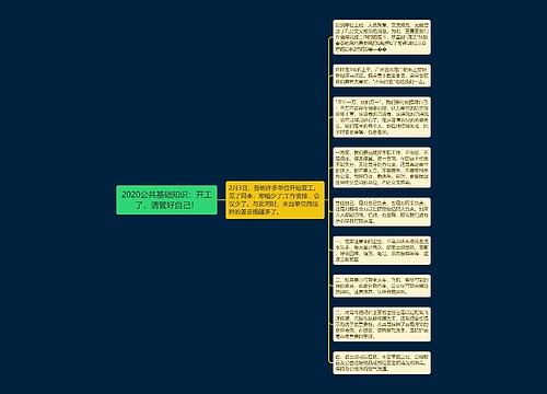 2020公共基础知识：开工了，请管好自己！