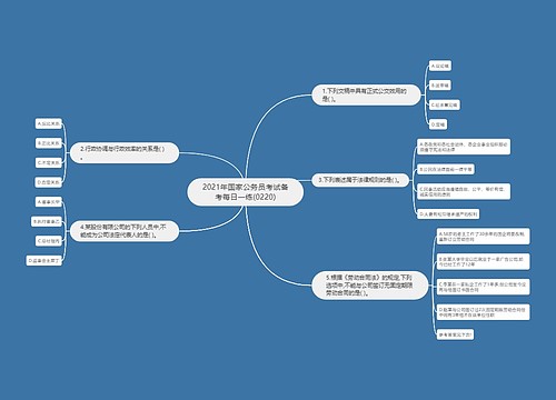2021年国家公务员考试备考每日一练(0220)