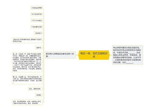 每日一练：古代文献知识点