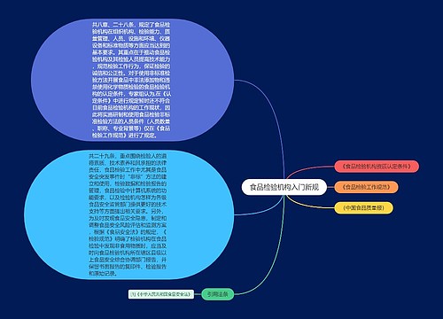 食品检验机构入门新规