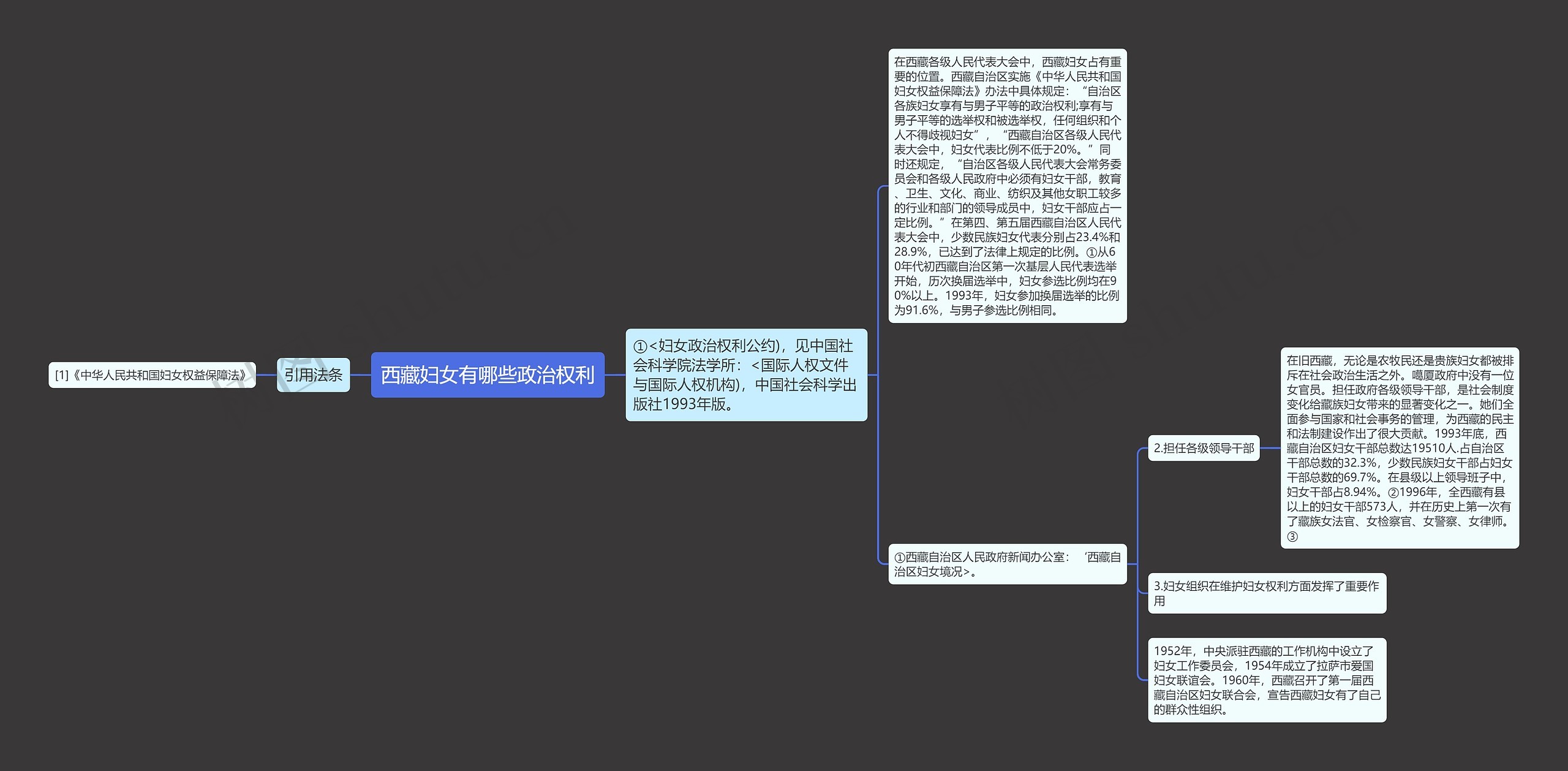 西藏妇女有哪些政治权利思维导图