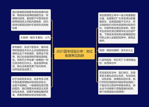 2021国考经验分享：类比推理常见陷阱