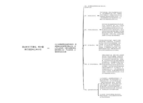 面试新手?不要怕，帮你量身打造国考上岸计划