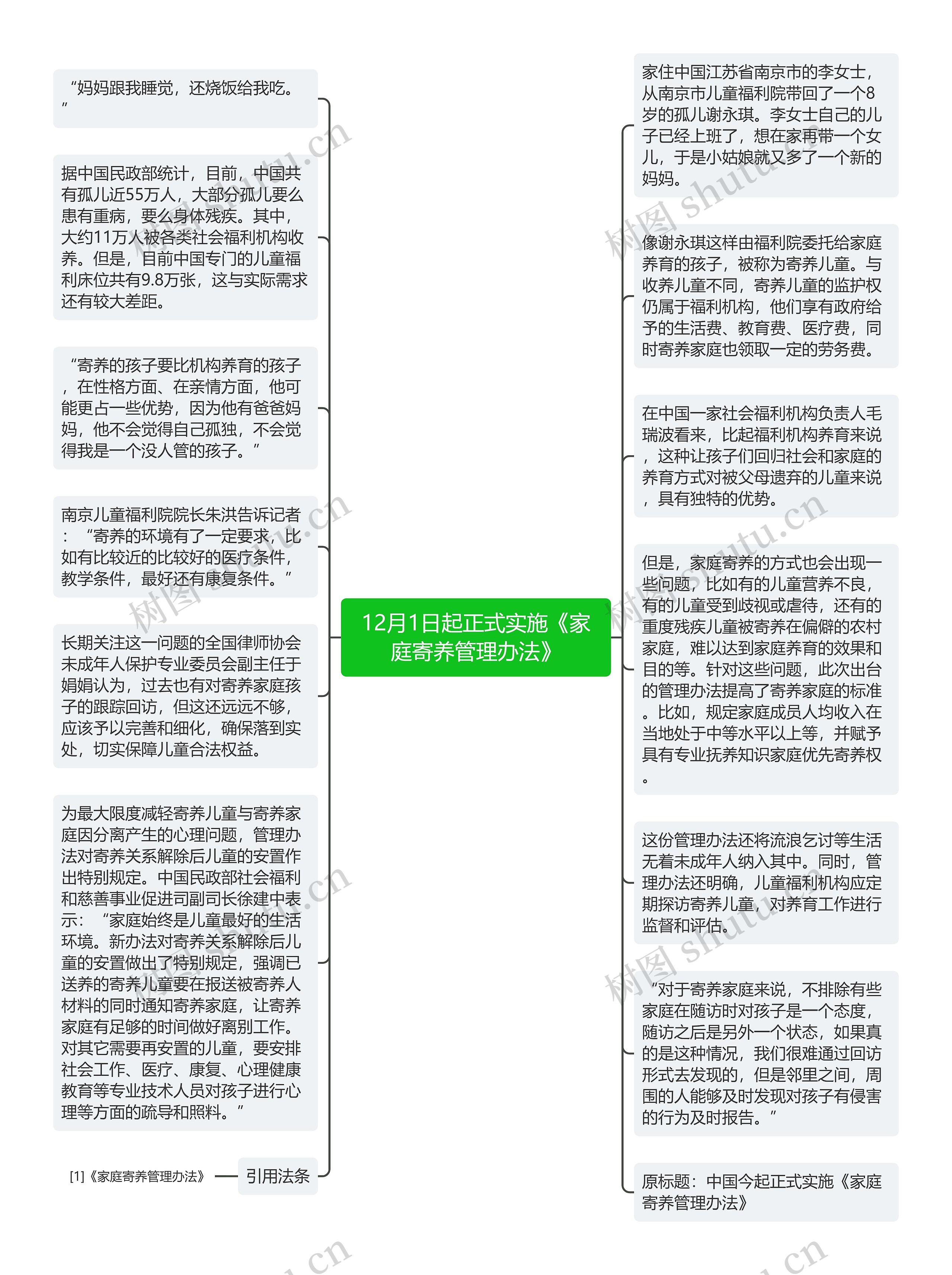 12月1日起正式实施《家庭寄养管理办法》思维导图