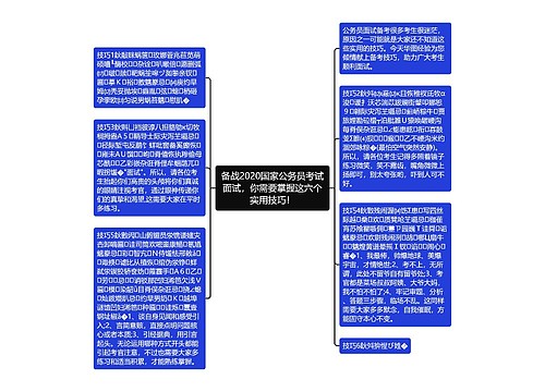 备战2020国家公务员考试面试，你需要掌握这六个实用技巧！