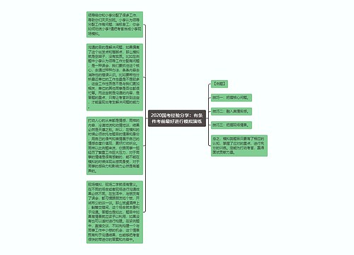 2020国考经验分享：有条件考前最好进行模拟演练