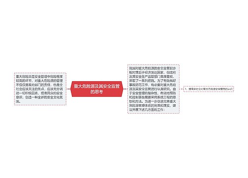 重大危险源及其安全监管的思考