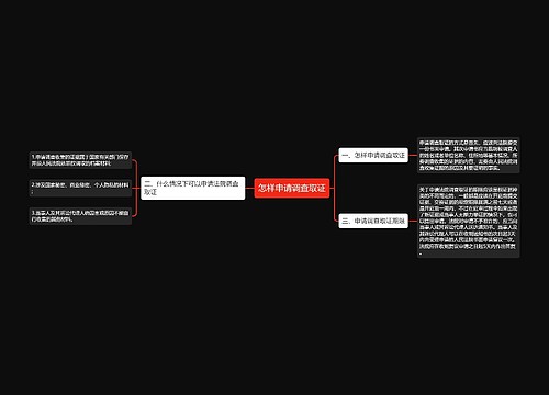 怎样申请调查取证