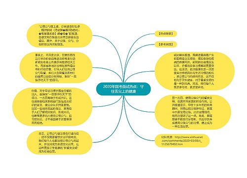 2020年国考面试热点：守住舌尖上的健康