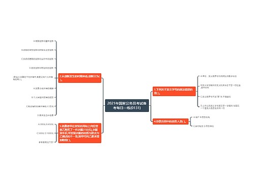 2021年国家公务员考试备考每日一练(0131)