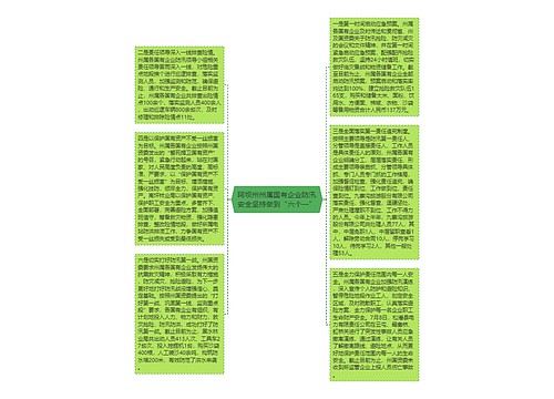 阿坝州州属国有企业防汛安全坚持做到“六个一”