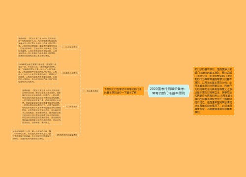 2020国考行测常识备考：常考的部门法基本原则