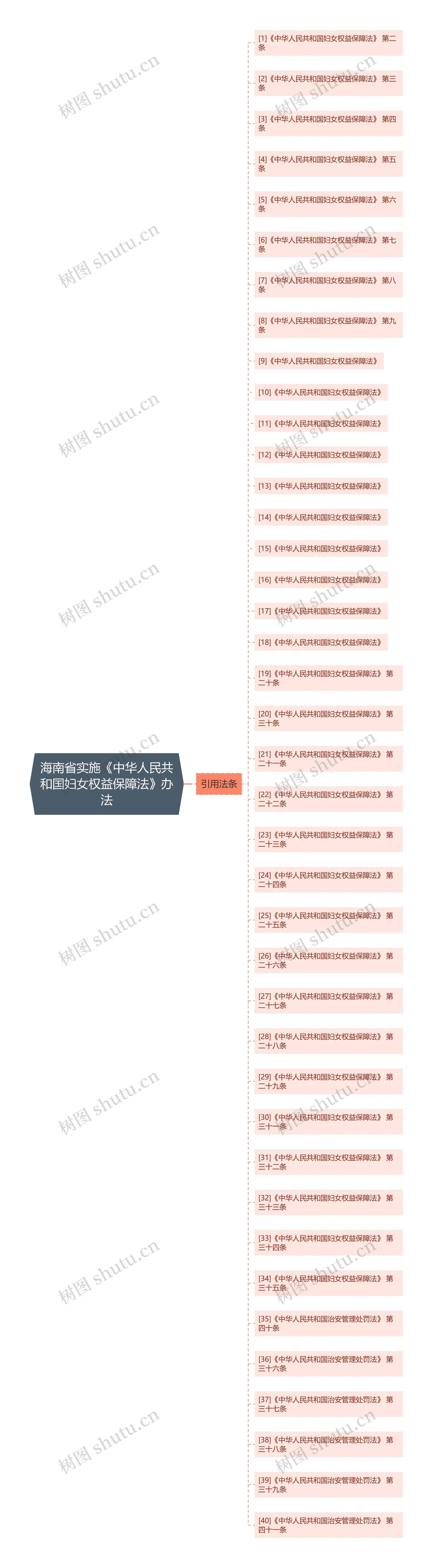 海南省实施《中华人民共和国妇女权益保障法》办法思维导图