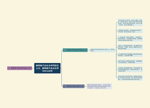 副驾驶不系安全带罚款怎么交，副驾驶不系安全带会怎么处罚