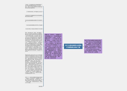 2021年国考数量关系想放弃?解数据比例有门道