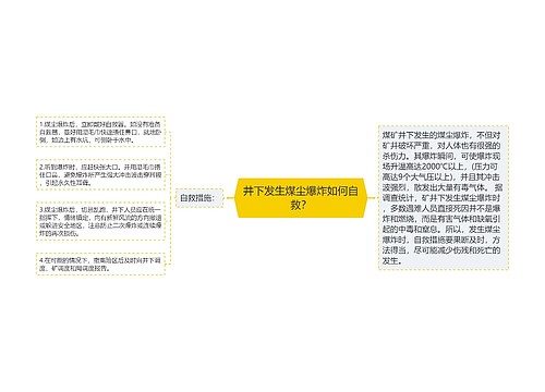 井下发生煤尘爆炸如何自救？