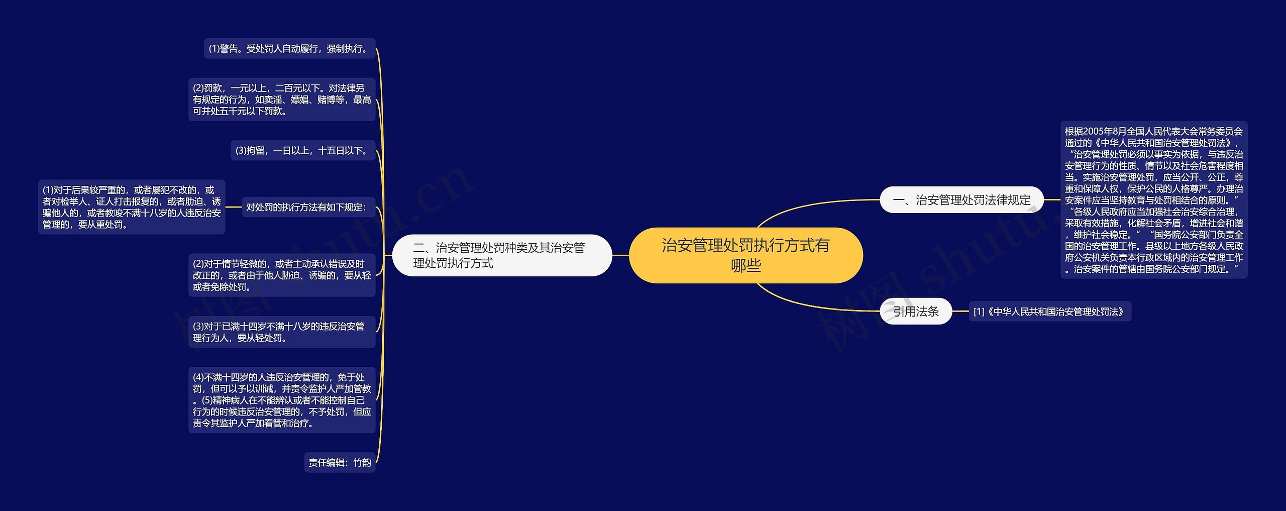 治安管理处罚执行方式有哪些思维导图