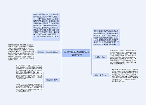 2021年国家公务员面试技巧剧情学习