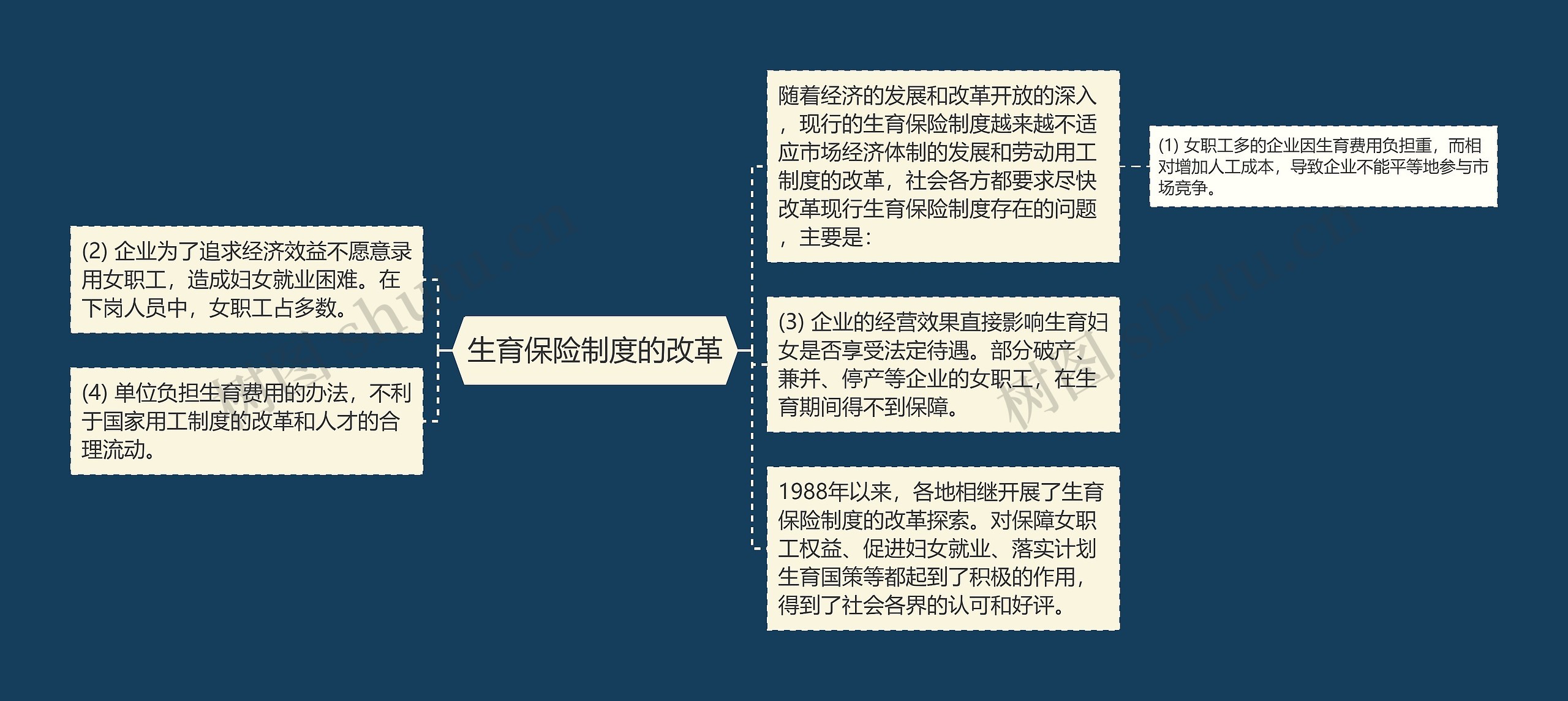 生育保险制度的改革思维导图