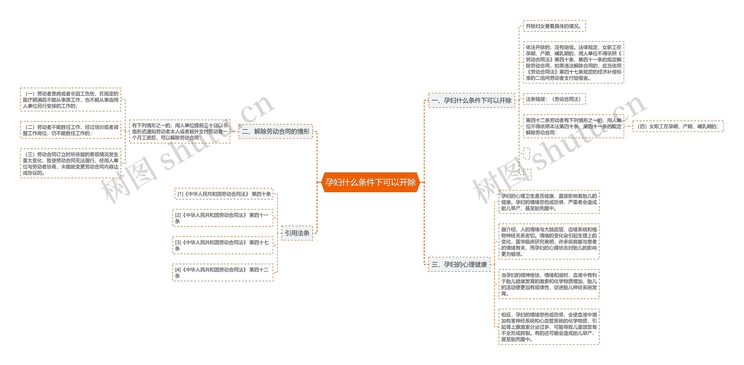 孕妇什么条件下可以开除思维导图