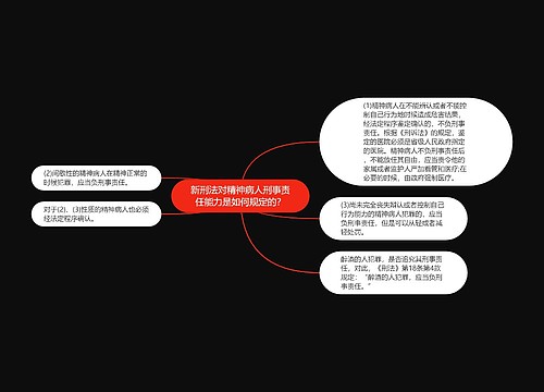 新刑法对精神病人刑事责任能力是如何规定的？