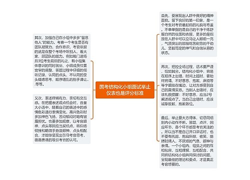 国考结构化小组面试举止仪表也是评分标准