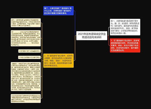 2021年国考逻辑填空学会用遣词造句来辨析