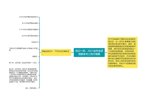 每日一练:2021省考言语理解备考之细节理解